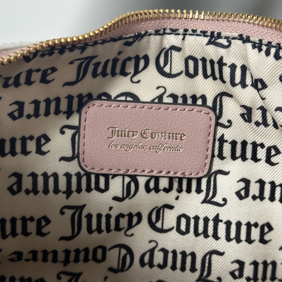 Juicy Couture Y2K Crystal Retro Vibe Shoulder Bag in Pink and Off White - Picture 7 of 8
